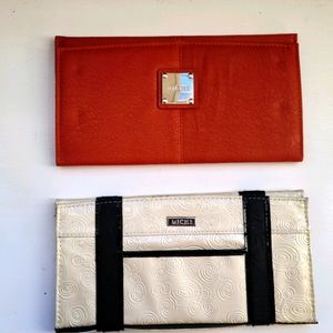 Two MICHE medium tri-fold purse shells